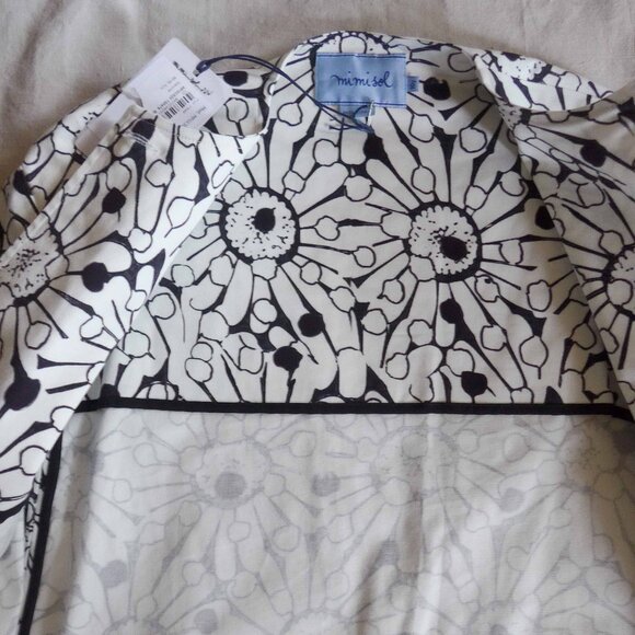 NWT Mimisol Girls 10 Cotton Mix Print Jacket with Straw PomPoms - Picture 6 of 15